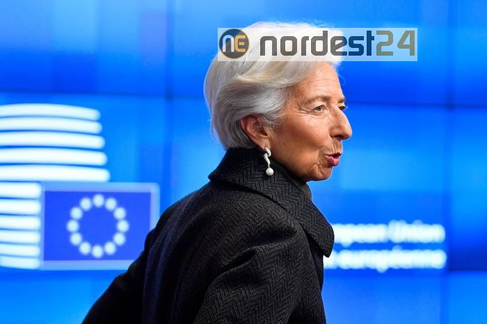 Lagarde, caduta Pil Eurozona a metà strada fra -8 e -12%