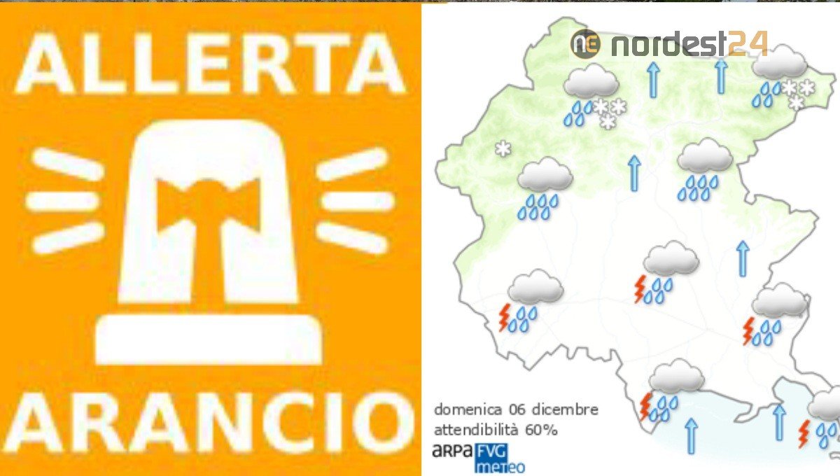 Allerta Meteo Arancione In Fvg: Piogge Molto Intense, Nevicate, Acqua ...