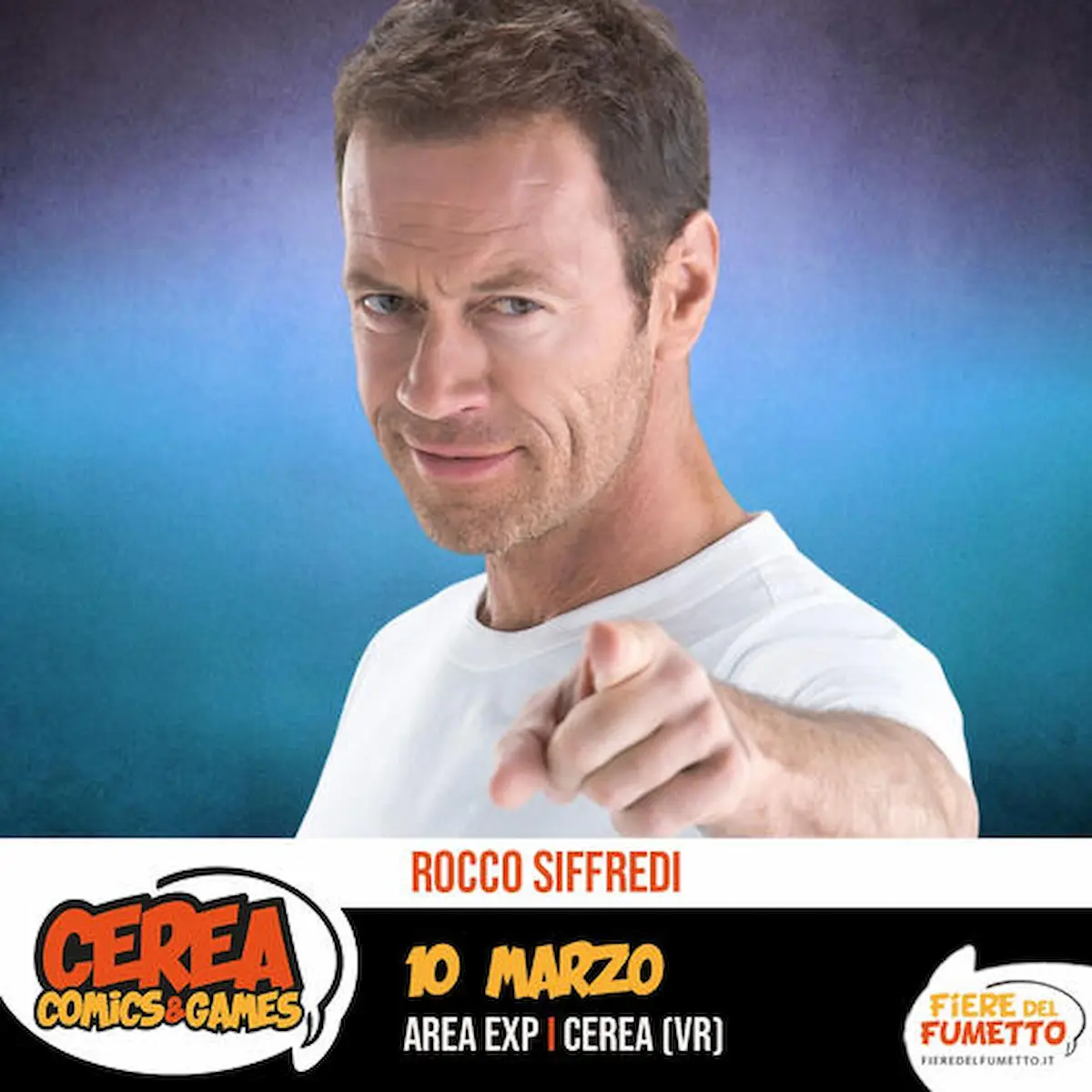 Rocco Siffredi, Pino Insegno e Giovanni Muciaccia a Cerea Comics&Games 2024  – Nordest24