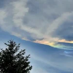 Nuvole "colorate" nel cielo del Nordest