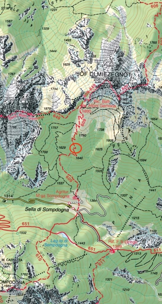 Allegata mappa con il punto