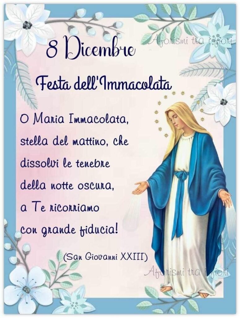 buongiorno, frasi di buongiorno, 8 dicembre, Immacolata Concezione, frasi per amici, frasi per partner, amore, speranza