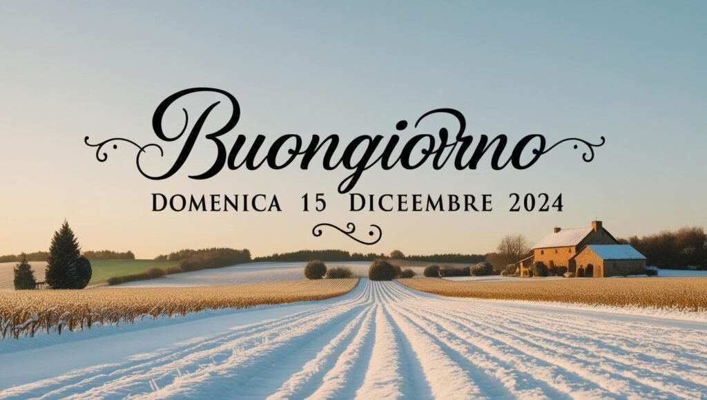 Frasi e immagini di Buongiorno, Domenica 15 dicembre 2024