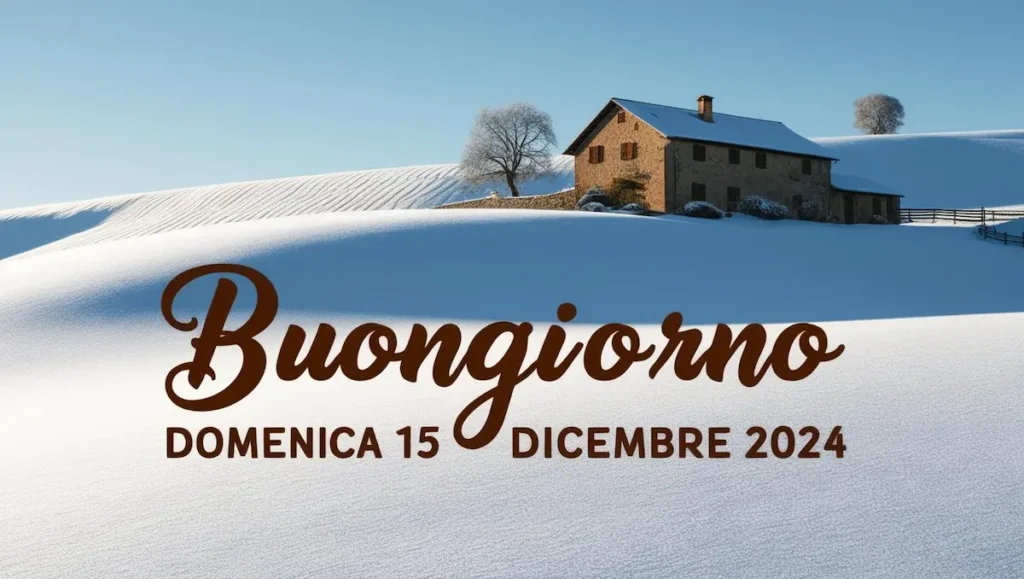 Frasi e immagini di Buongiorno, Domenica 15 dicembre 2024