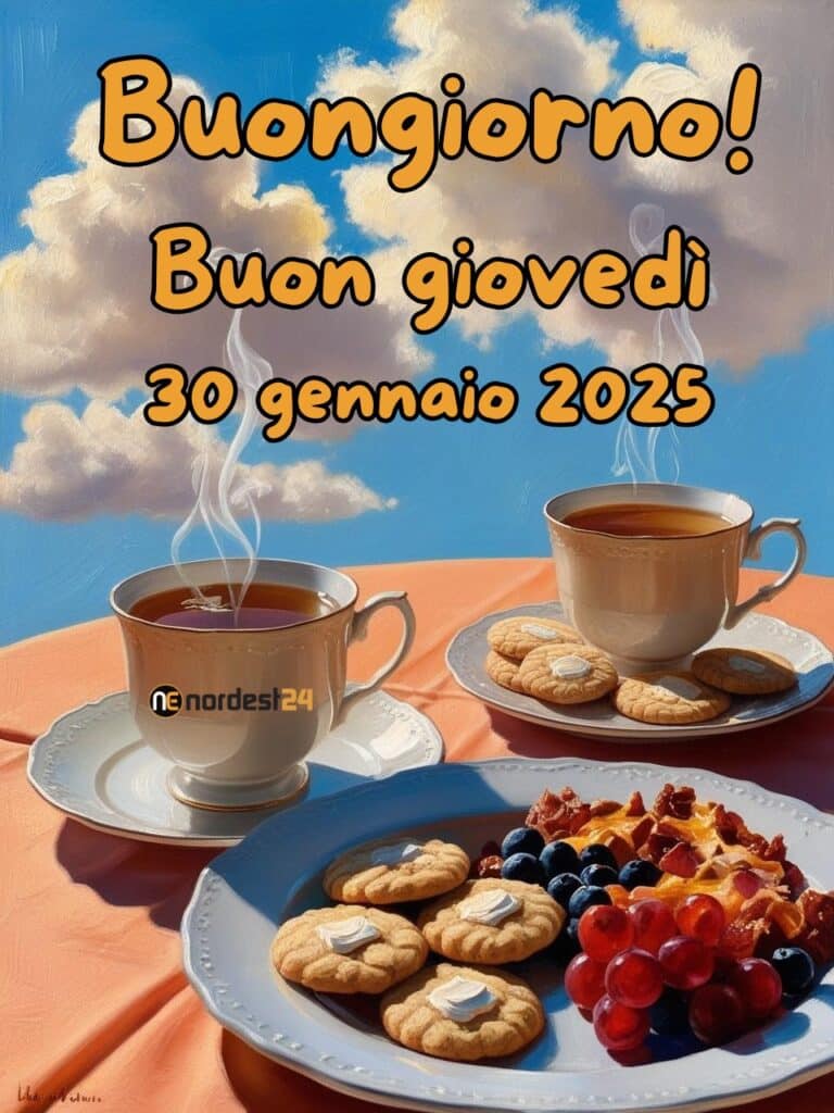 Immagini e frasi di Buongiorno per Giovedì 30 Gennaio 2025