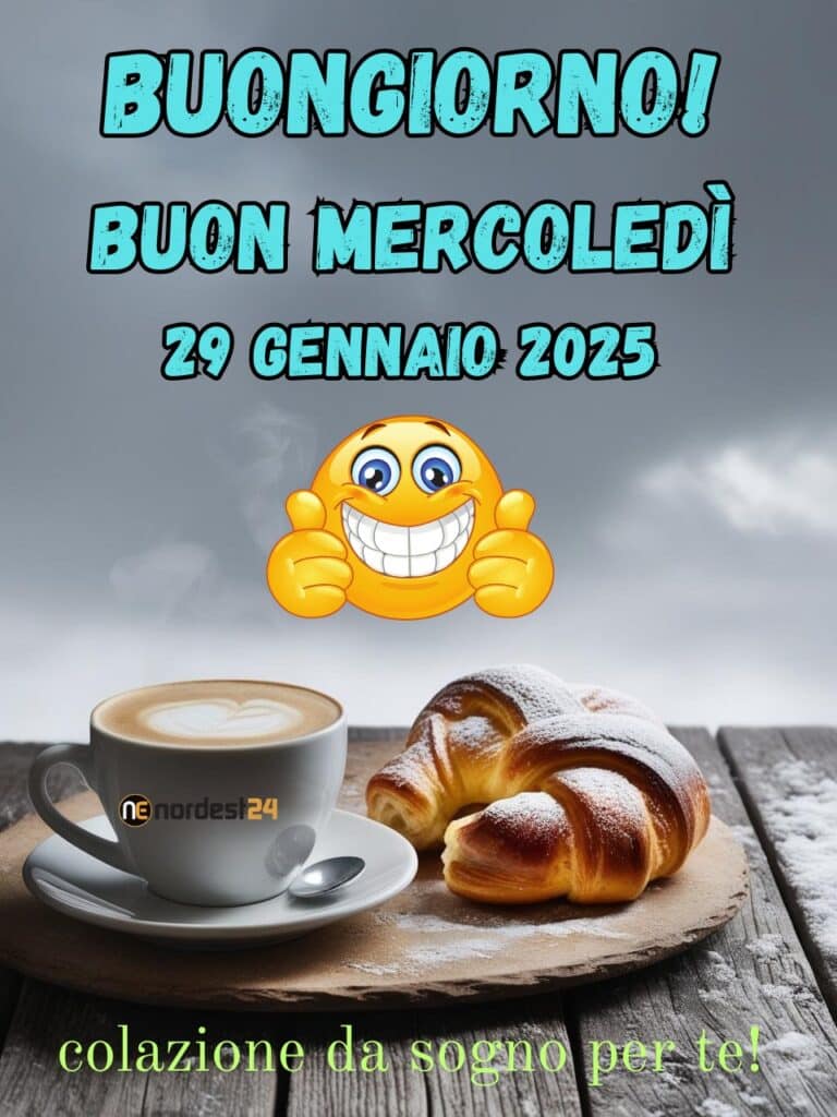 Immagini e frasi di Buongiorno per Mercoledì 29 Gennaio 2025