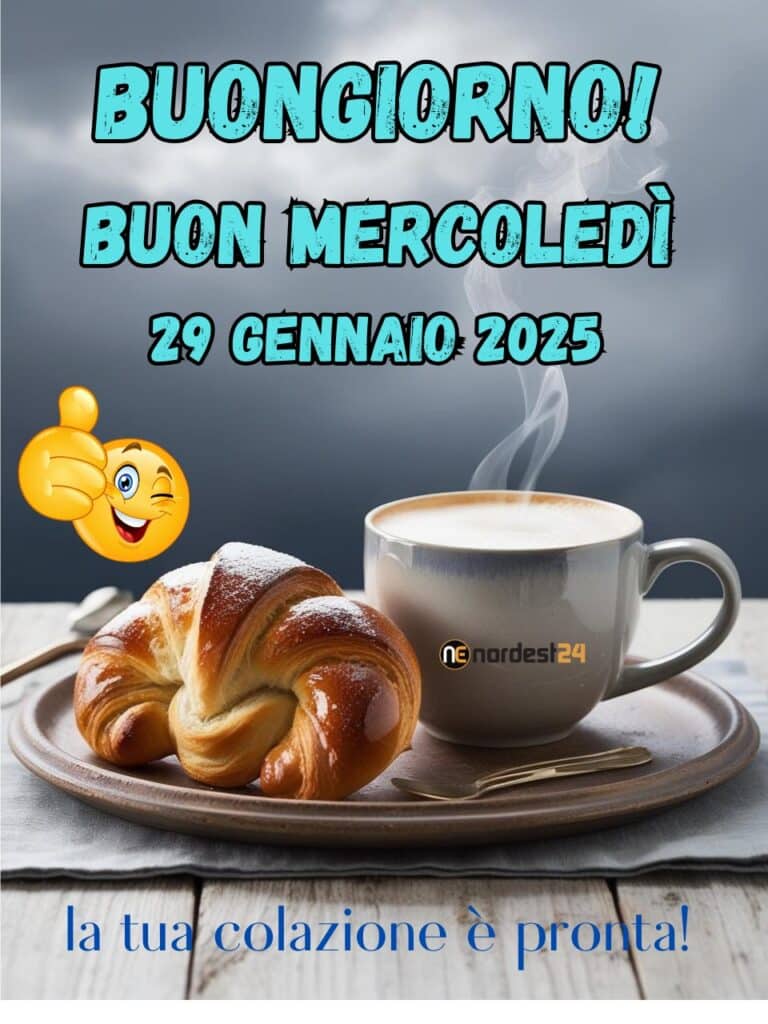 Immagini e frasi di Buongiorno per Mercoledì 29 Gennaio 2025