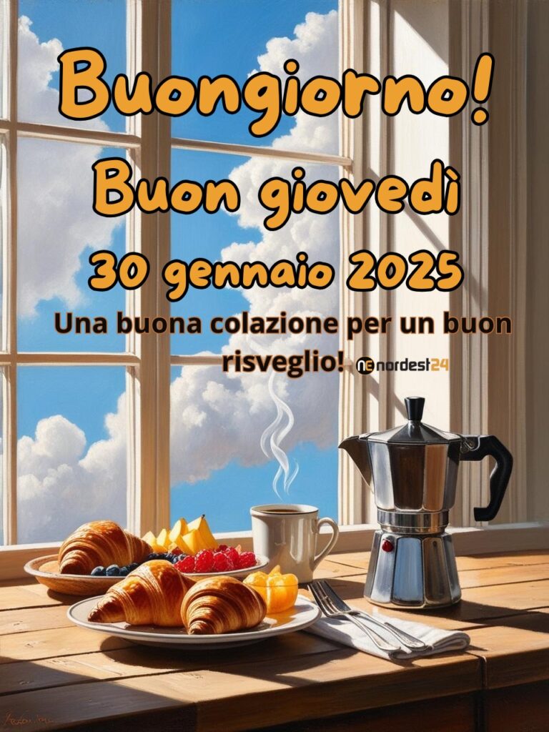 Immagini e frasi di Buongiorno per Giovedì 30 Gennaio 2025