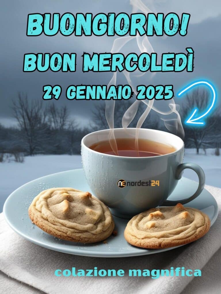 Immagini e frasi di Buongiorno per Mercoledì 29 Gennaio 2025