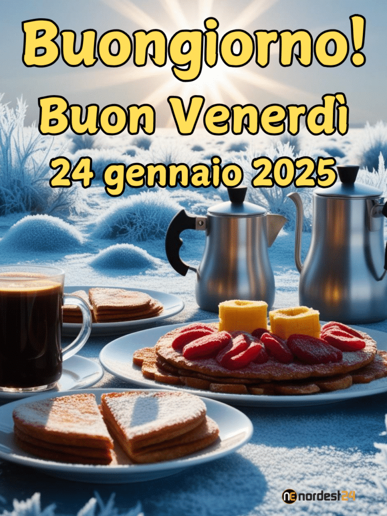 Immagini e frasi di buongiorno per venerdì 24 gennaio 2025