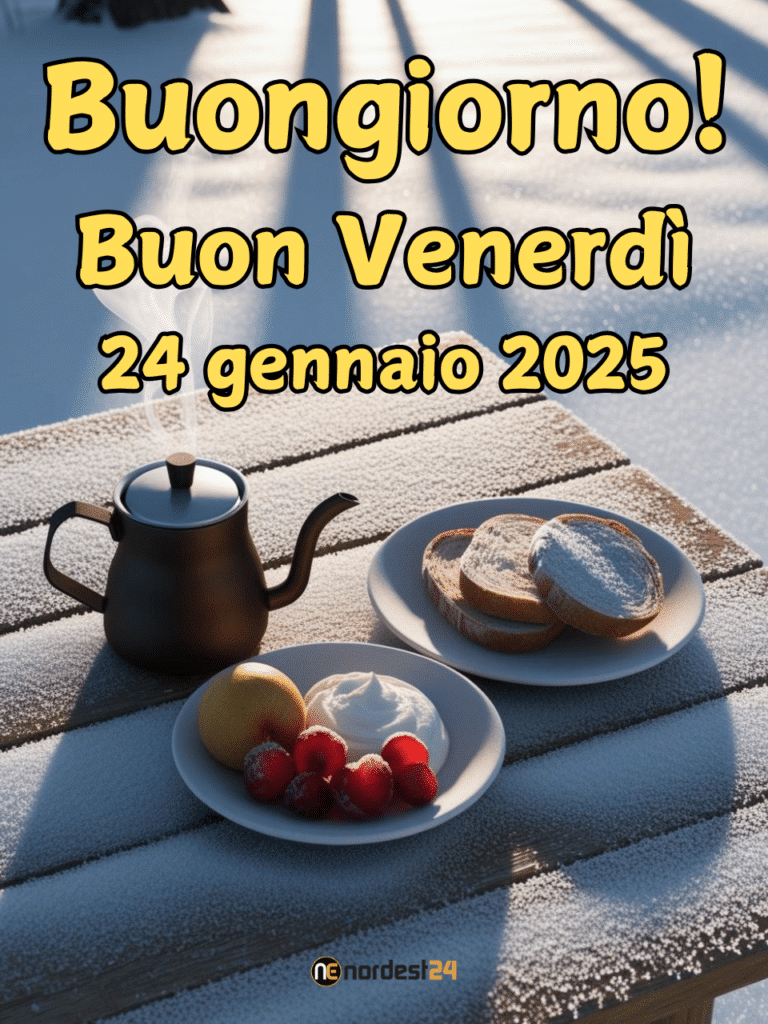 Immagini e frasi di buongiorno per venerdì 24 gennaio 2025