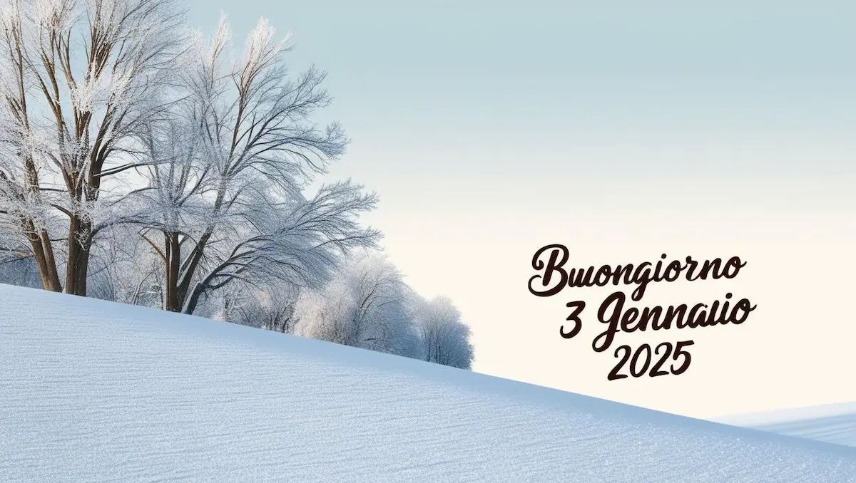 Immagini e frasi di Buongiorno per il 3 gennaio 2025