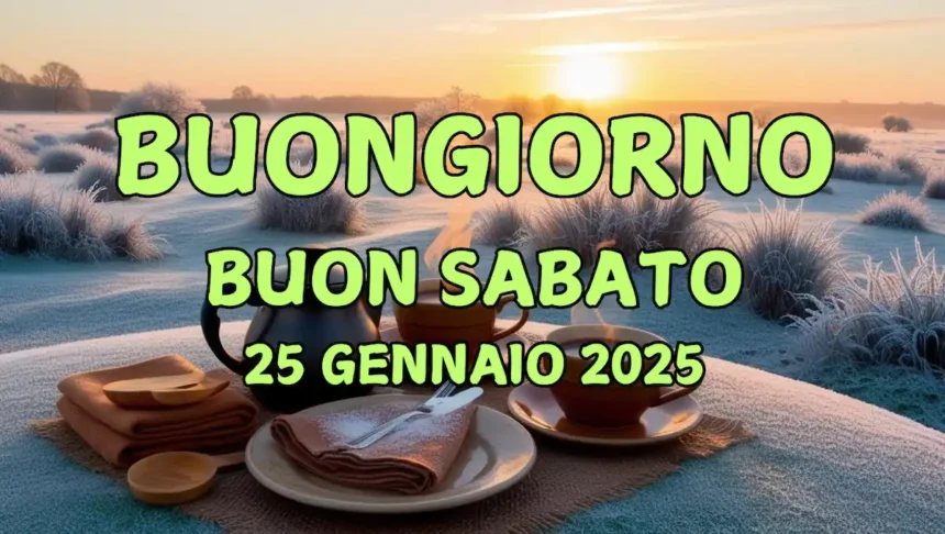 Immagini e frasi di Buongiorno per Sabato 25 Gennaio 2025