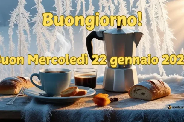 Immagini e frasi di Buongiorno per Mercoledì 22 Gennaio 2025