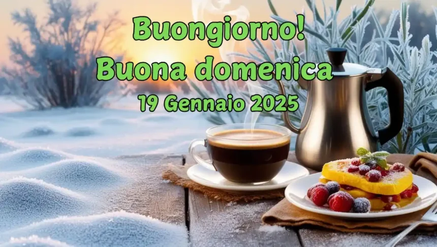 Immagini e frasi di "Buongiorno" da condividere per Domenica 19 Gennaio 2025