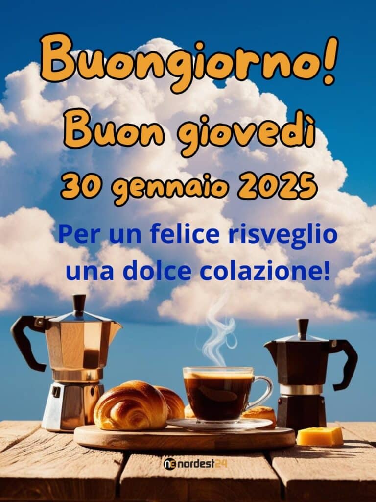 Immagini e frasi di Buongiorno per Giovedì 30 Gennaio 2025