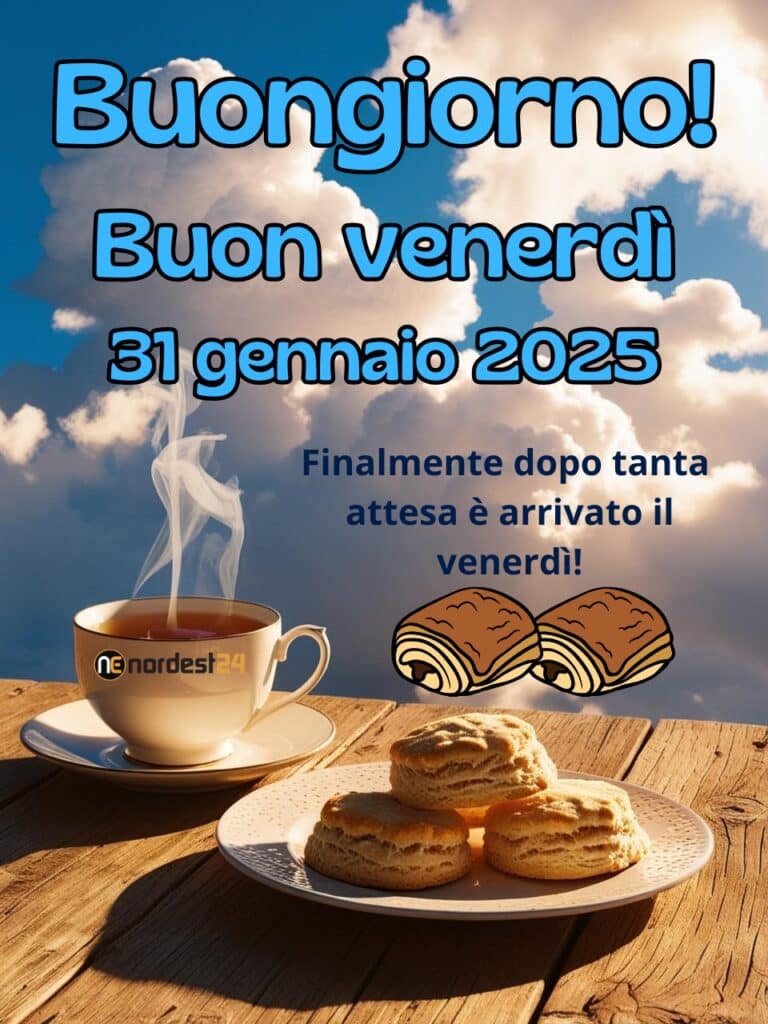 Immagini e Frasi di Buongiorno per Venerdì 31 Gennaio 2025