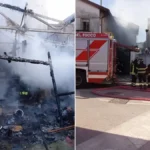 Castions di Strada, incendio in un deposito