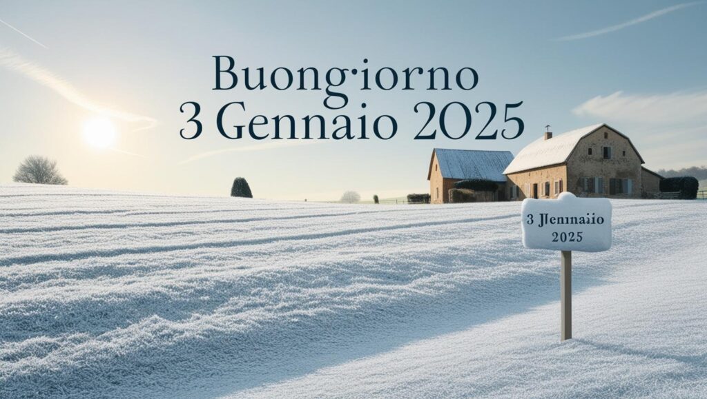 Immagini e frasi di Buongiorno per il 3 gennaio 2025