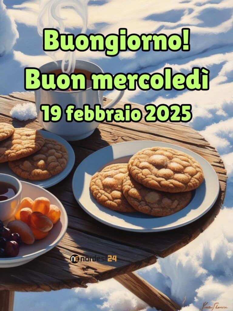 Immagini e frasi di Buongiorno per Mercoledì 19 Febbraio 2025