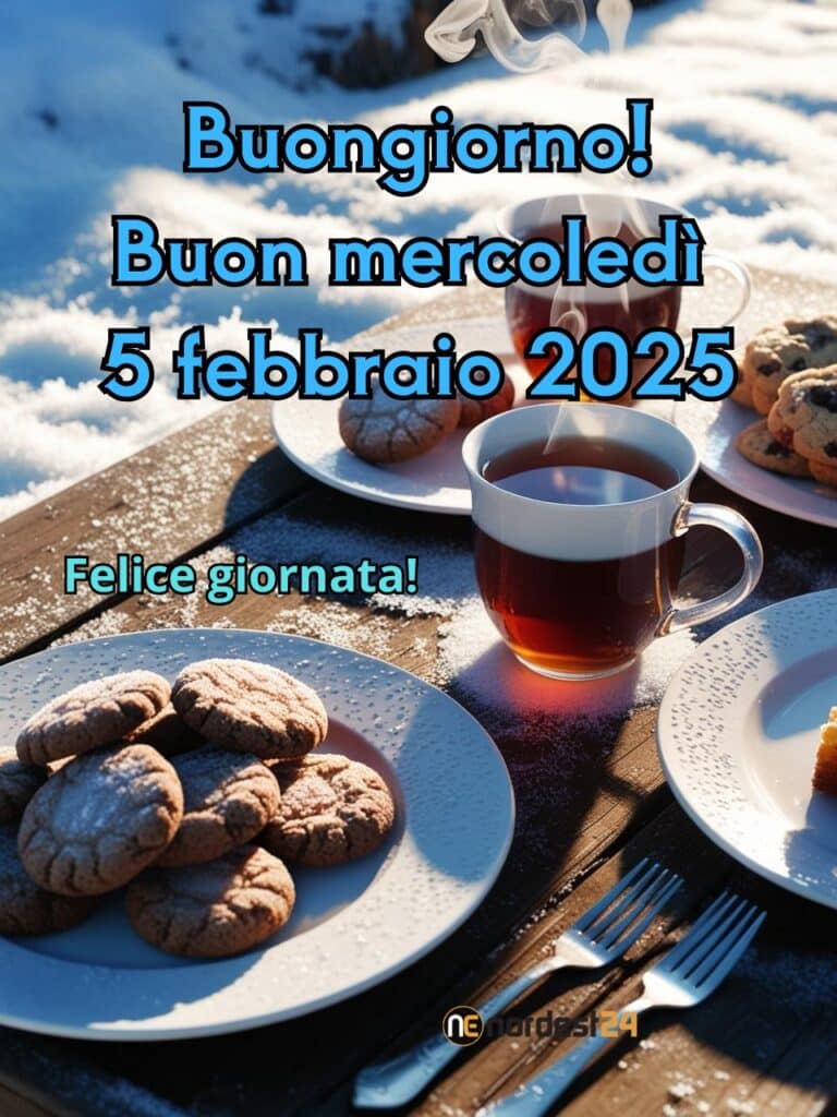 Immagini e frasi di Buongiorno per Mercoledì 5 Febbraio 2025