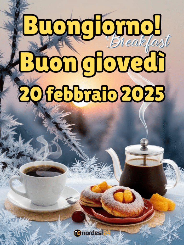 Immagini e frasi di Buongiorno per giovedì 20 Febbraio 2025