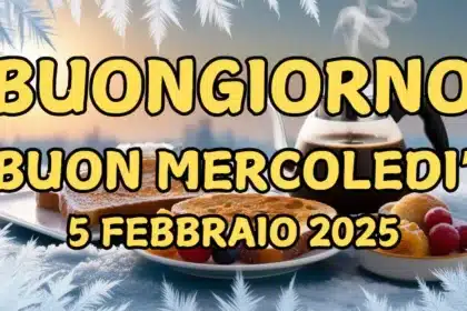 Immagini e frasi di Buongiorno per Mercoledì 5 Febbraio 2025