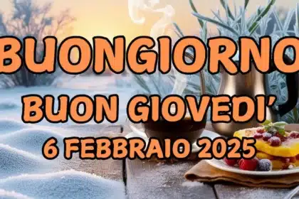 Immagini e frasi di Buongiorno per Giovedì 6 Febbraio 2025