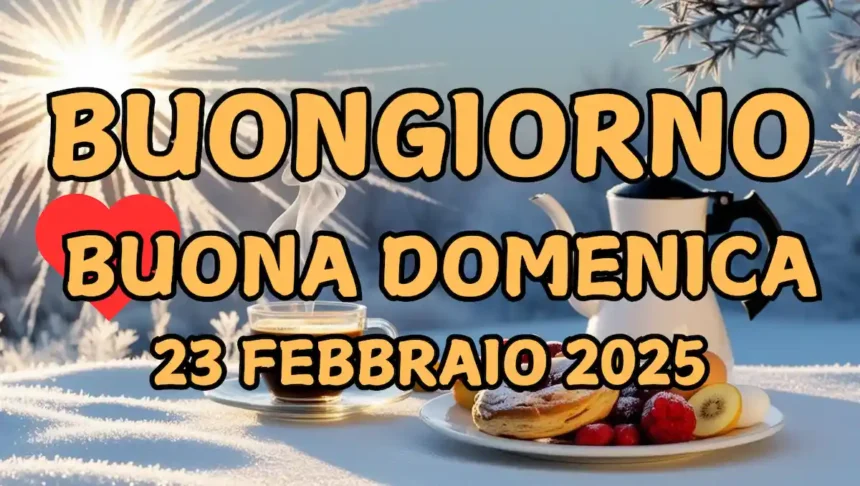 Immagini e frasi di Buongiorno per domenica 23 febbraio 2025