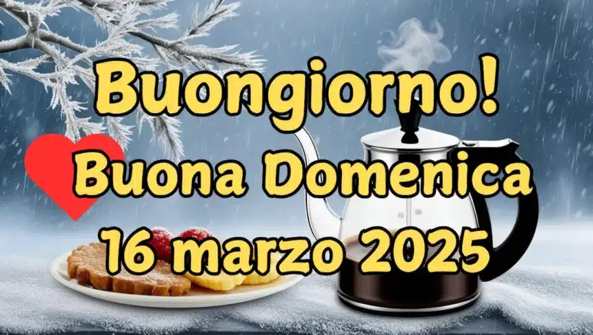 Immagini e frasi di Buongiorno e Buona Domenica 16 Marzo 2025