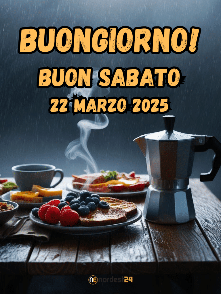 immagine di buongiorno e buon sabato 22 Marzo 2025