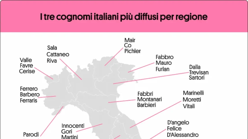 Ecco i cognomi più diffusi