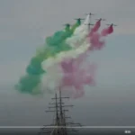 Trieste accoglie la nave Amerigo Vespucci: il video con le Frecce Tricolori