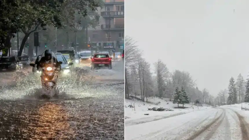 Piogge intense e ritorno della neve